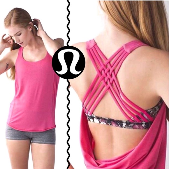 lululemon athletica Tops - Lululemon Wild Tank Heathered Bon Bon Pink 🦋 Sz10